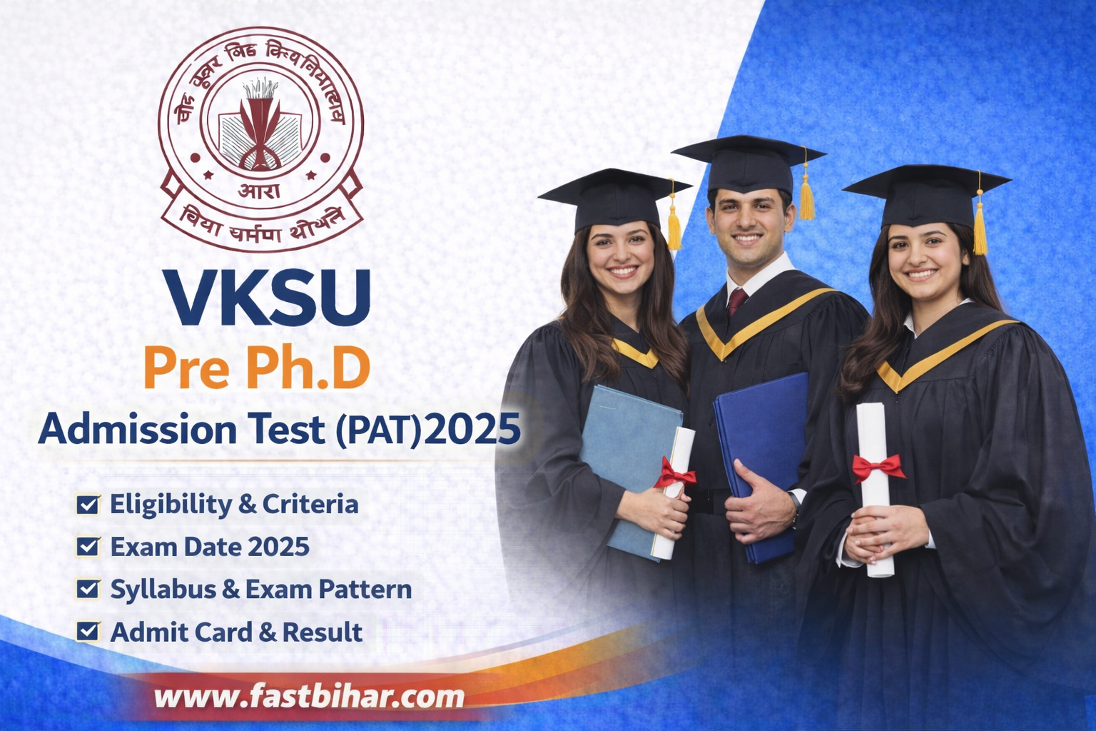 VKSU Pre Ph.D Admission Test (PAT) 2025 