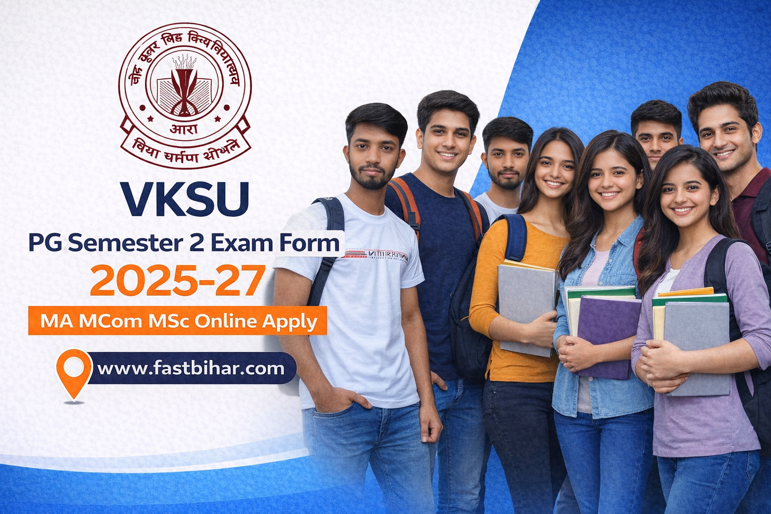VKSU PG Semester 2 Exam Form 2025-27 Apply Online