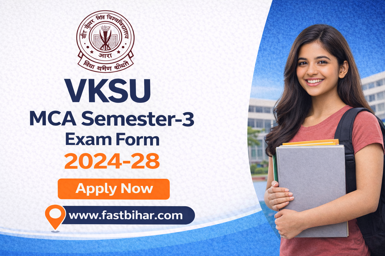 Vksu Ara MCA Semester-3 Exam Form 2024-26