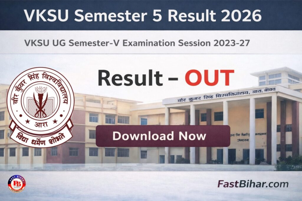 VKSU Ara UG Semester 5 Result 2023-27
