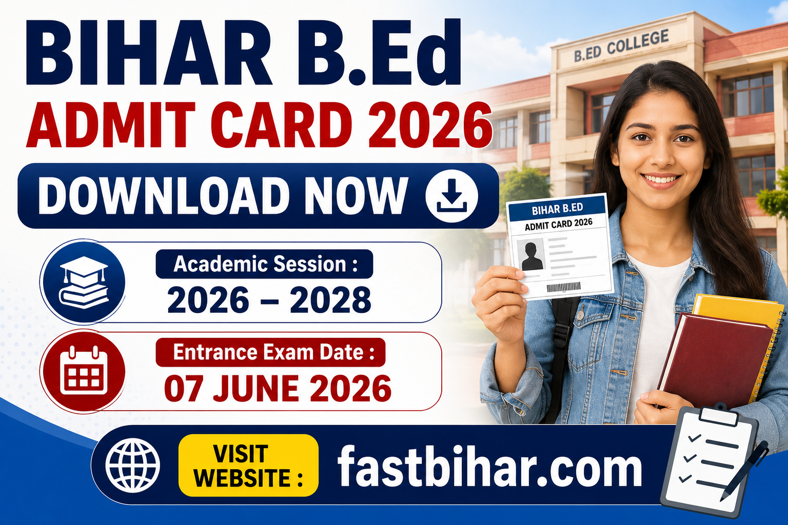 Bihar B.Ed Admit Card 2026