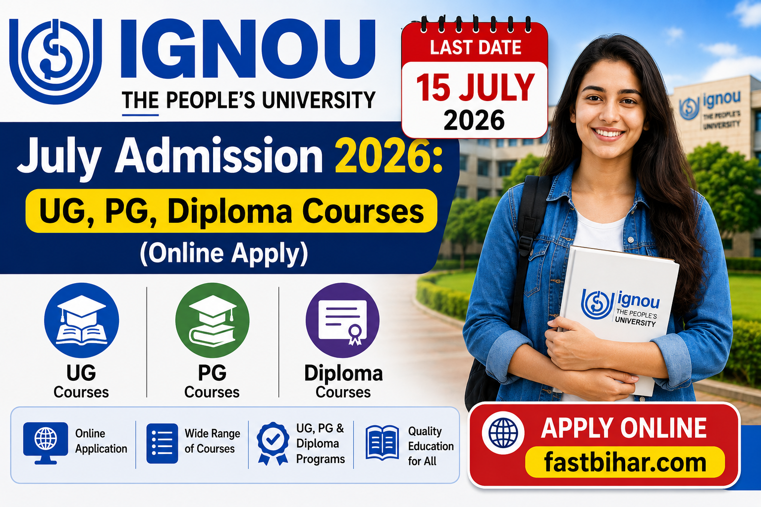 IGNOU July Admission 2026