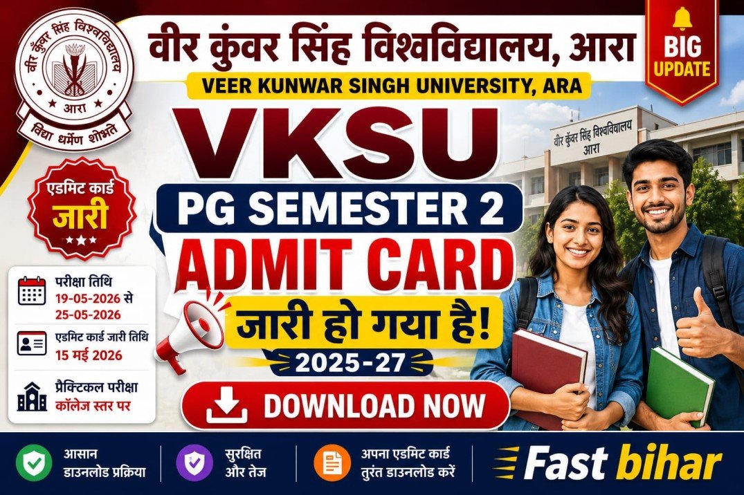 VKSU PG Semester 2 Admit Card 2025-27 Download Now
