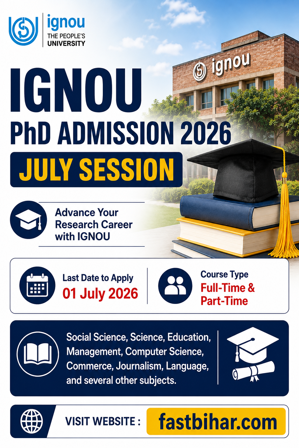 IGNOU PhD Admission 2026