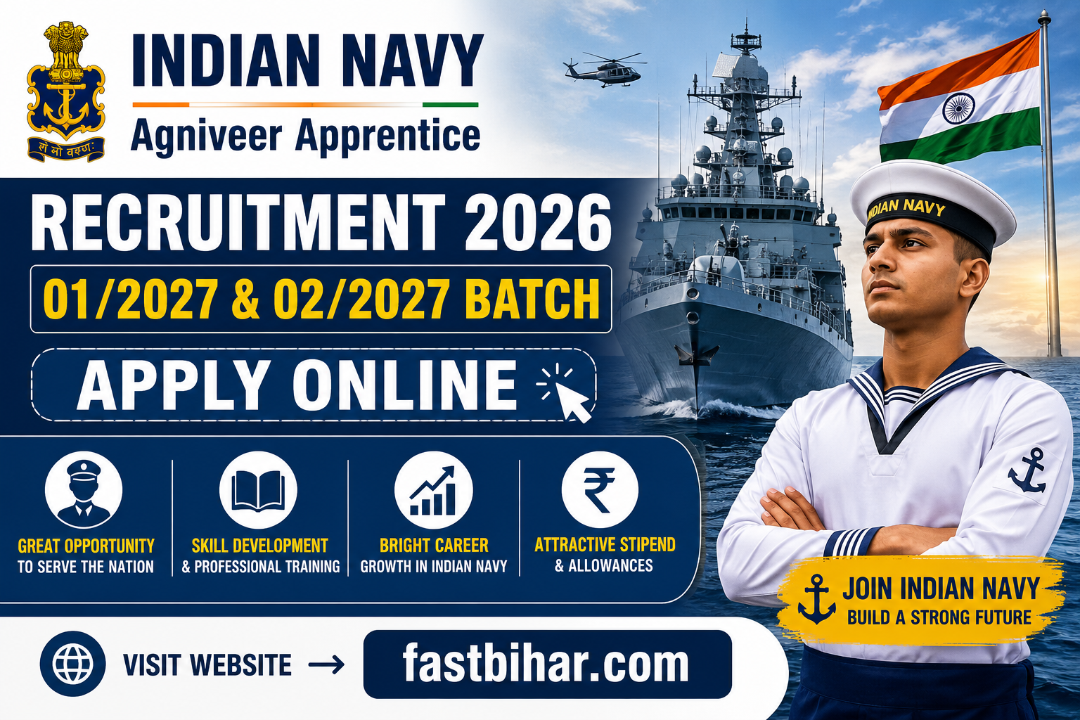 Indian Navy Agniveer Apprentice Recruitment 2026