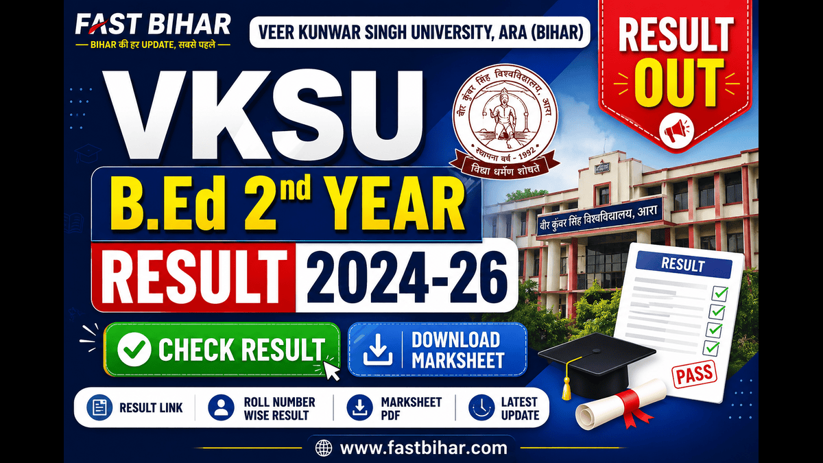 VKSU B.Ed 2nd Year Result 2024-26 download