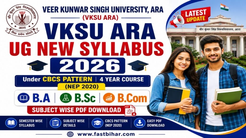 VKSU ARA UG New Syllabus Under CBCS Pattern 4 Year Course 2026