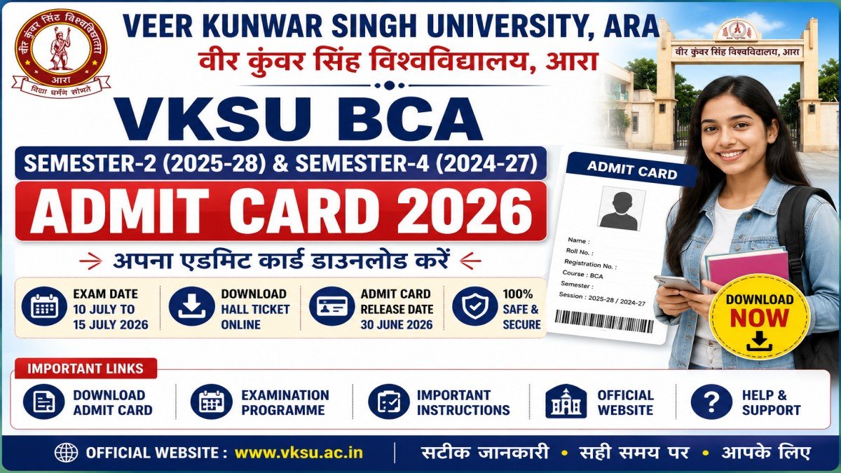 VKSU BCA Semester 4 Admit Card 2026