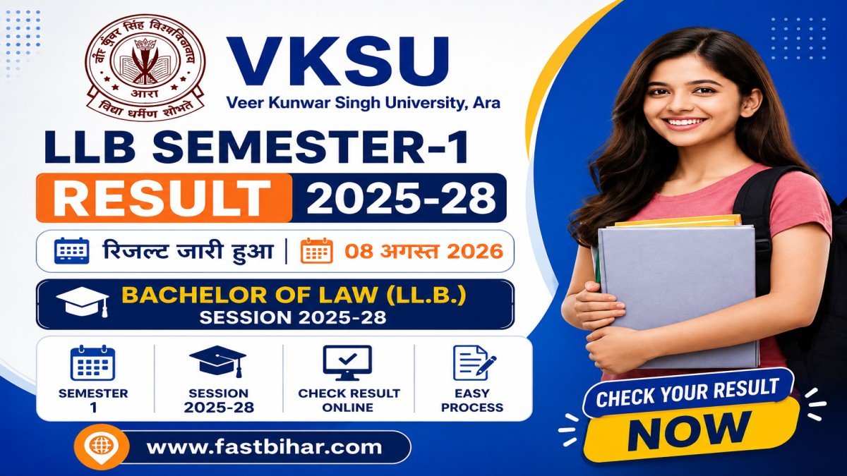 VKSU LLB Semester-1 Result 2025-28