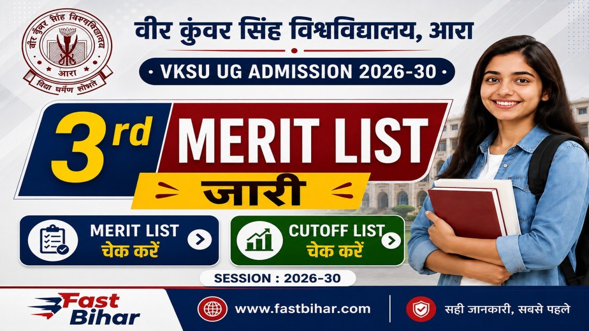 VKSU UG Admission 3rd Merit List 2026