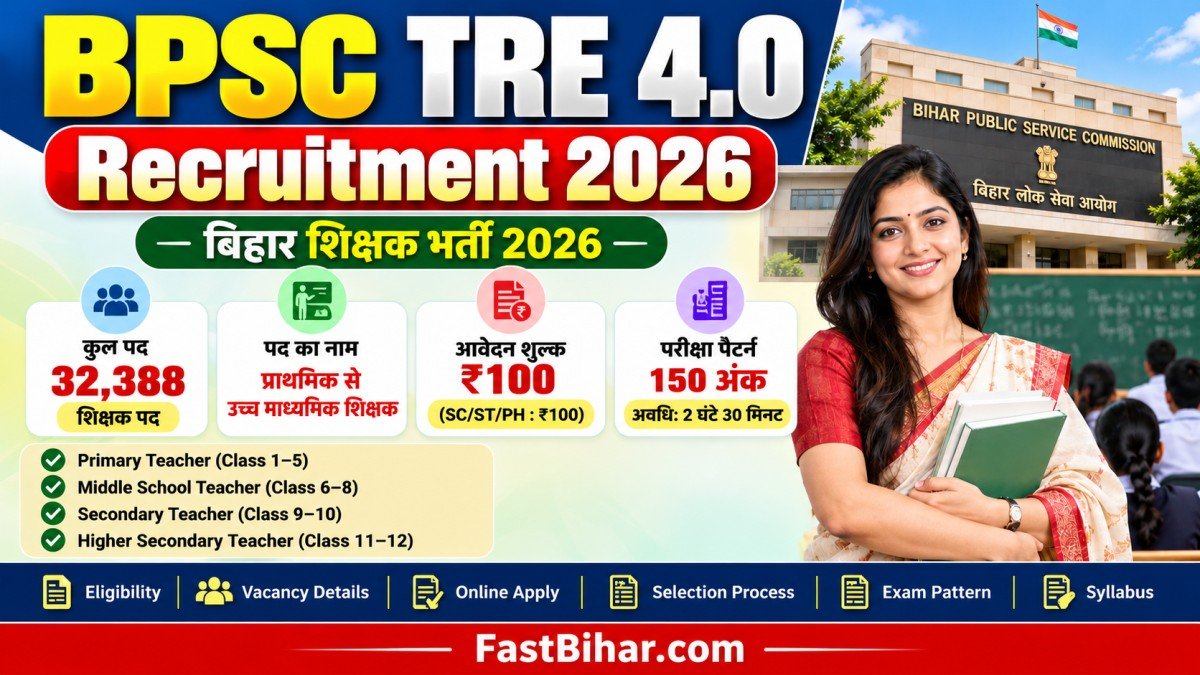 BPSC TRE 4.0 Recruitment 2026 Bihar Teacher Recruitment