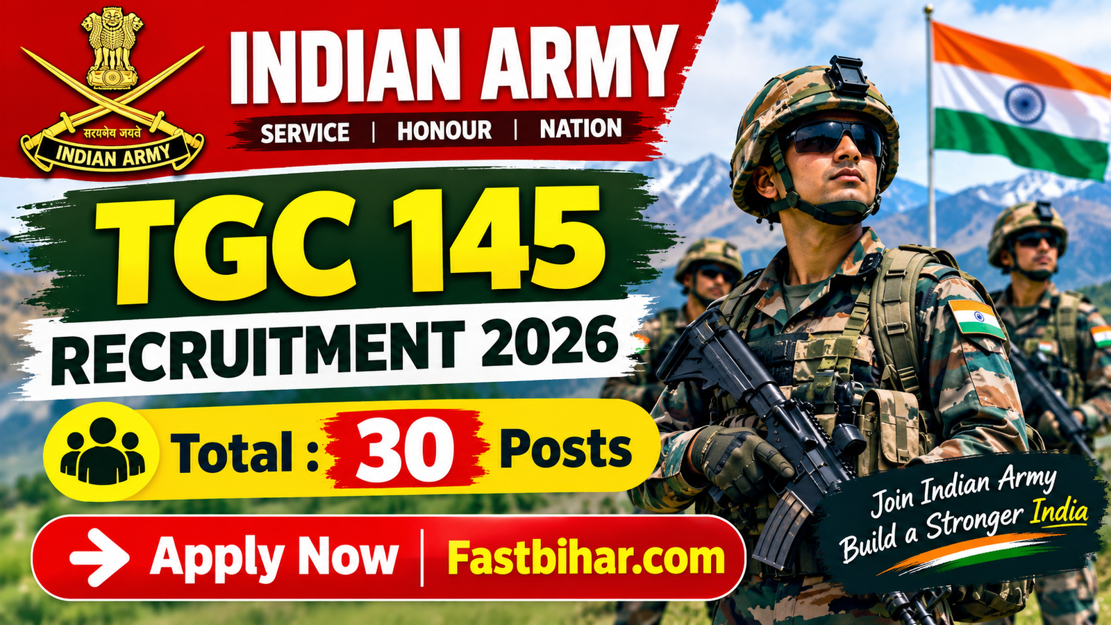 Indian Army TGC 145 Recruitment 2026