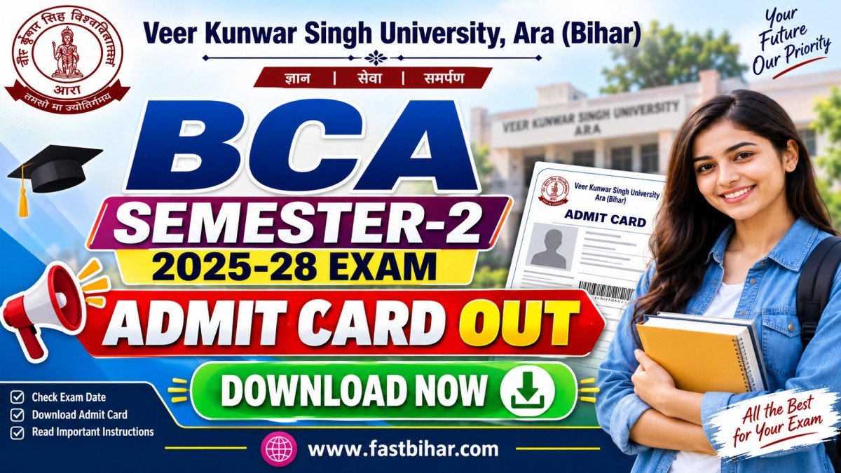 VKSU BCA Semester 2 Admit Card 2026