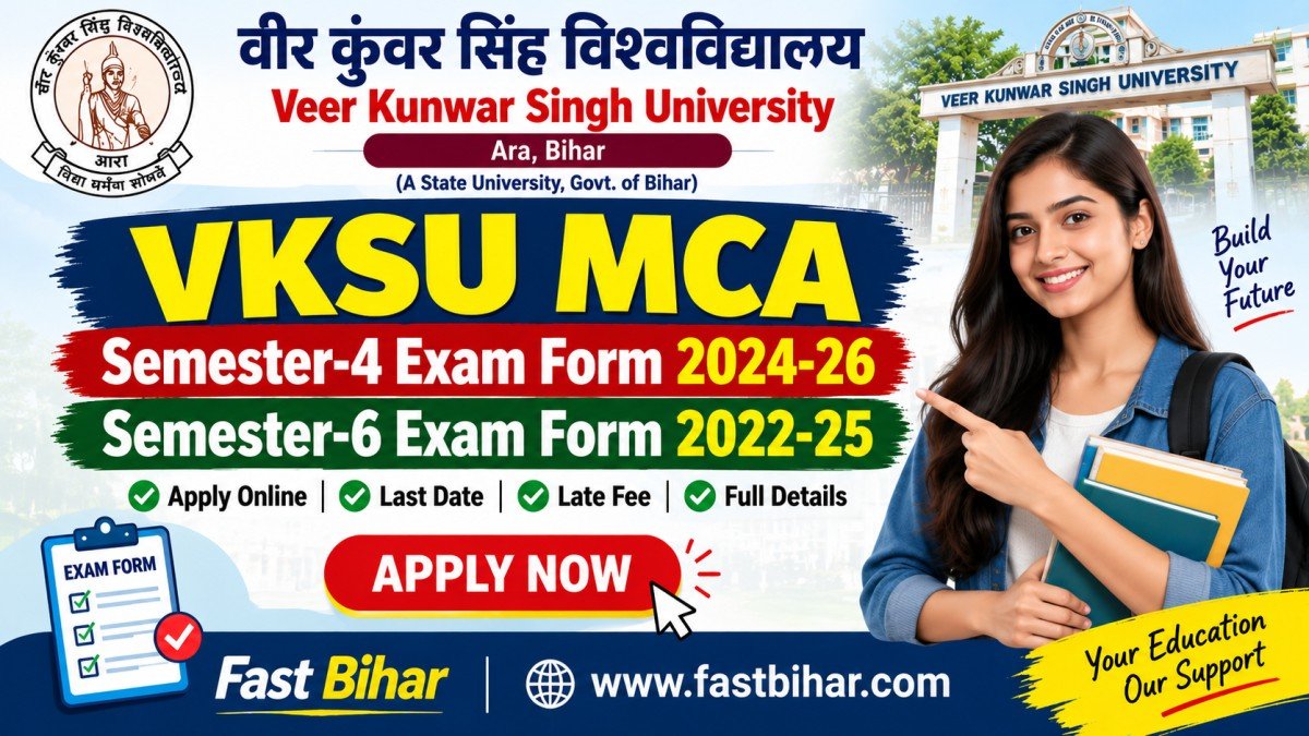 VKSU MCA Semester-4 Exam Form 2024-26