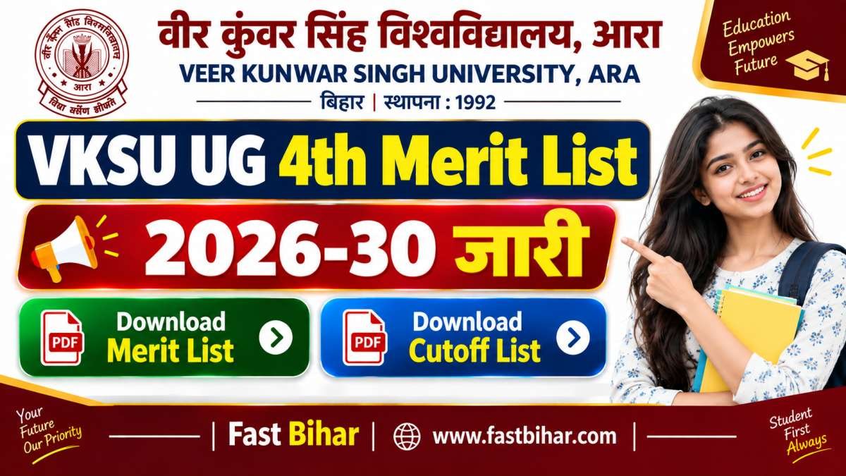 VKSU UG 4th Merit List 2026