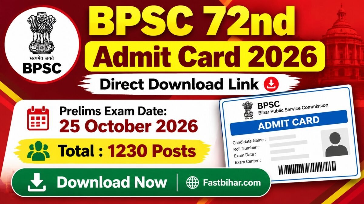 BPSC 72nd Admit Card 2026