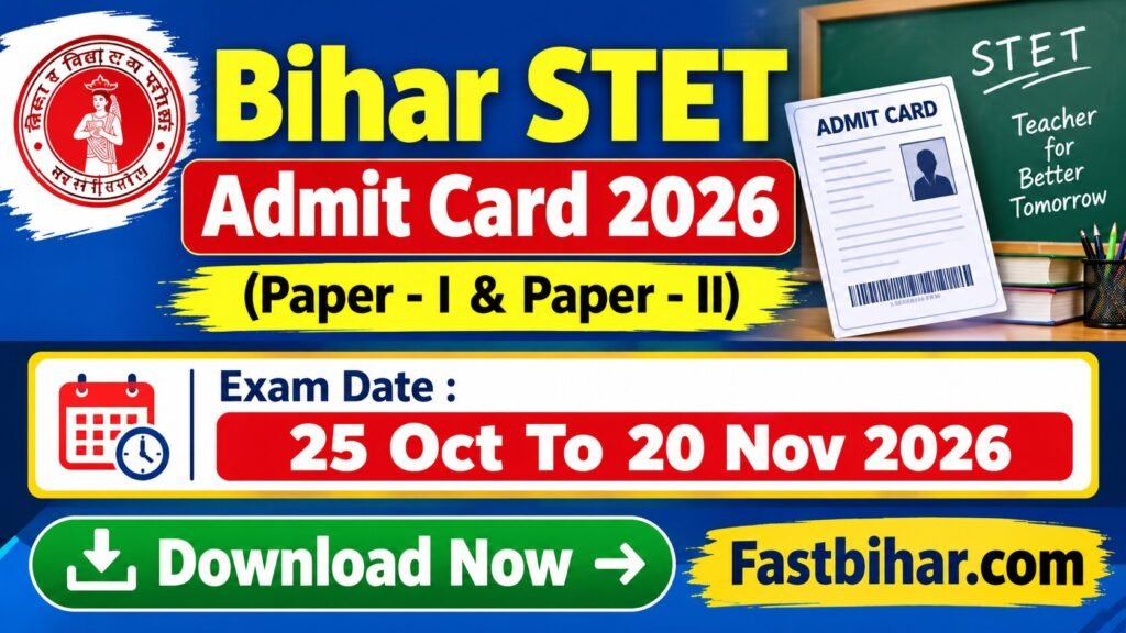 Bihar STET Admit Card 2026
