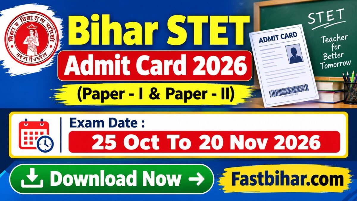 Bihar STET Admit Card 2026