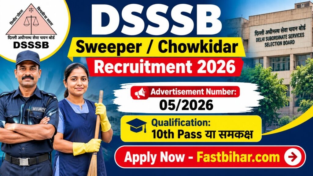 DSSSB Sweeper / Chowkidar Recruitment 2026