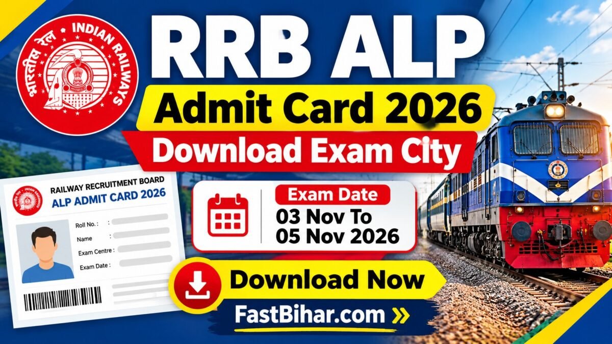 RRB ALP Admit Card 2026 Exam City Intimation Slip