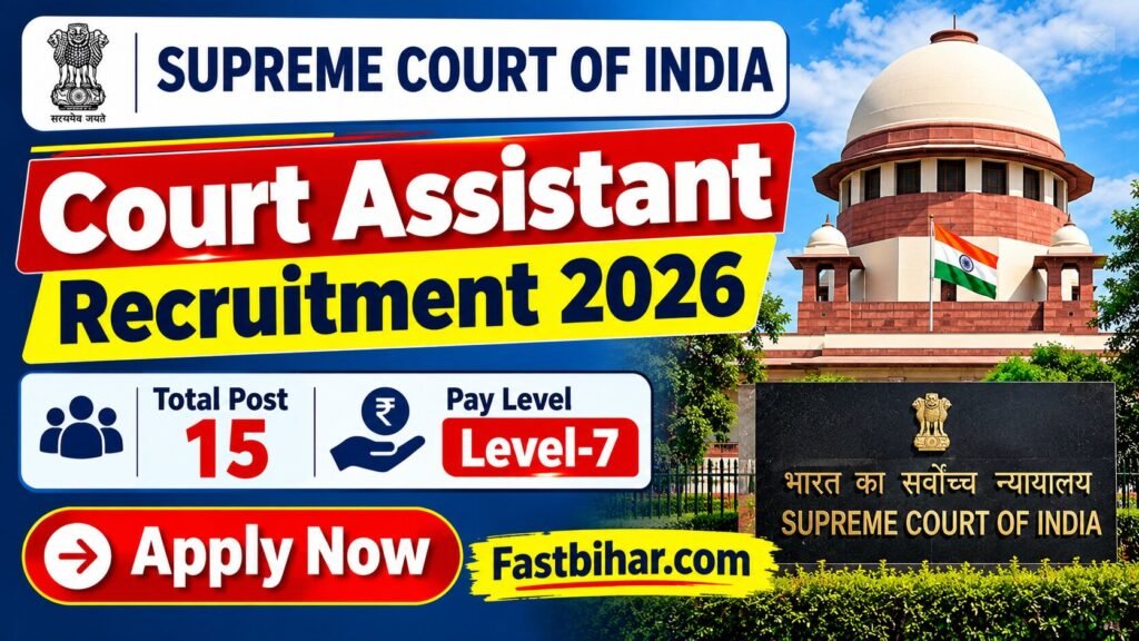 SCI Court Assistant Recruitment 2026