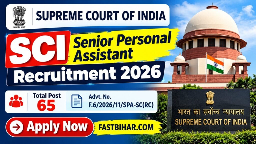 SCI Senior Personal Assistant Recruitment 2026