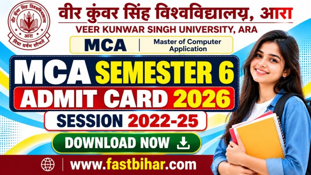 VKSU MCA Semester 6 Admit Card 2026 Download