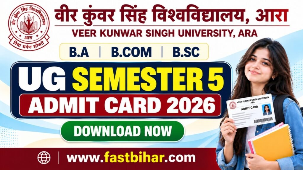 VKSU UG Semester 5 Admit Card 2026